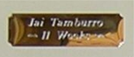 Engraved 'Gold' Nameplates ~ 2 lines